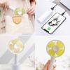 Cotini Personal Handheld Small Portable 2000mah Power Supply Fan 2-in-1, Air Circulator, USB Desktop 3-Speed Electric Fan (White/Powder) view 2