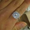 Bansriracha Fashion Ring Cushion Cut 4ct 5A Zircon Stone 925 Sterling Silver Engagement Wedding Band Ring for Women Sz 5-10 (6) view 4