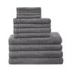 510 DESIGN Big Bundle 100% Cotton Bath Towel Set, Quick Dry Zero Twist Terry Fabric, Soft, and Highly Absorbent for Shower, Multi-Sizes, Grey 12 Piece view 1