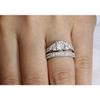 Bansriracha Vintage Style 1 Ct Sterling 925 Silver 2-Pc Wedding Anniversary Engagement Ring Set Jewelry CFR8102 (8) view 4