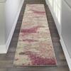Nourison Home Celestial Modern Abstract Ivory/Pink 2' x 6' Area Rug, Easy Cleaning, Non Shedding, Bed Room, Living Room, Dining Room, Kitchen (2x6) view 1