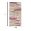 Nourison Home Celestial Modern Abstract Ivory/Pink 2' x 6' Area Rug, Easy Cleaning, Non Shedding, Bed Room, Living Room, Dining Room, Kitchen (2x6) view 2