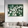 INVIN ART Framed Canvas Giclee Print Art Recreation (Society In Cylinders),1908 by Kazimir Malevich Wall Art Living Room Home Office Decorations(Wood Color Slim Frame,20"x24") view 2