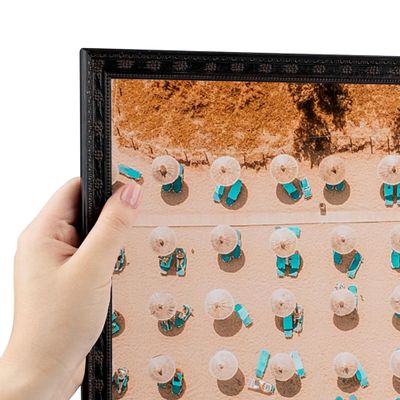 ArtToFrames 11x24 Inch Brown Picture Frame, This 0.75 Inch Custom Poster Frame is Dark Brown - Comes with Economy Acrylic and Corrugated Backing (2WOMD9331-11x24)