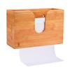 Cozee Bay Bamboo Paper Towel Dispenser, Paper Towel Holder for Kitchen Bathroom Toilet of Home and Commercial, Wall Mount or Countertop for Multifold, C Fold, Z fold, Trifold Hand Towels view 1