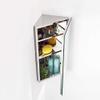 AHLOKI 11.8" X23.6" Stainless Steel Bathroom Mirror Cabinet-Triangle Cabinet-Corner Locker-Wall-Mounted Multi-Function Kitchen Medical Storage Organizer with Mirror view 4