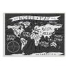 Kids World Map Black and White Nursery Design view 1