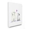 The Kids Room by Stupell Cute Cartoon Baby Polar Bear and Penguin Zoo Animal Painting Decorative Wall Hangings, Multi-Color view 1
