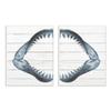 Kids Shark Teeth Ocean Animal Textured Wood Design view 1