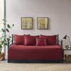 Madison Park Daybed Cover Double Sided Quilting Casual Design All Season Bedding Set with Bedskirt, Matching Shams, Decorative Pillow, 75 in x 39 in, Ridge, Plaid Red view 4