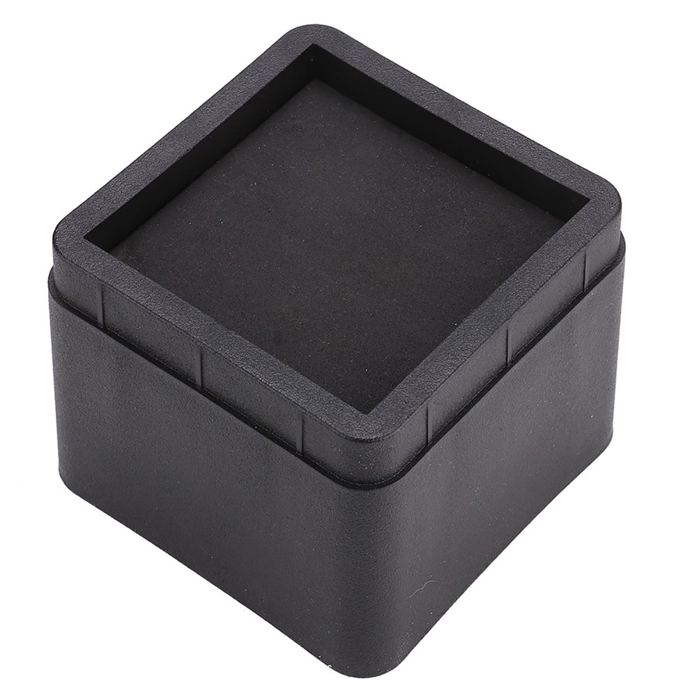 Fdit 4PCS Stackable Bed Risers Black -Proof Furniture Legs Risers for Sofa, Table, and Chair (3.3", 4Pcs)