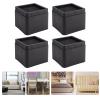 Fdit 4PCS Stackable Bed Risers Black -Proof Furniture Legs Risers for Sofa, Table, and Chair (3.3", 4Pcs) view 4
