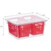 Oggi Berry Container for Fridge - Double Colander Basket - Ideal Berry Containers for Fridge, Includes Berry Colander Insert (8.75" x 6.75" x 3.75"), Red view 3