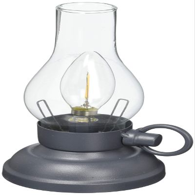 Keystone DE046390 LED Filament Light, Steel Gray, Size: Approx. W 4.1 x D 4.1 x H 8.6 inches (10.5 x 10.5 x 21.8