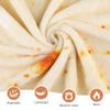 Admitrack Burrito Tortilla Blanket 71in, Double Sided Super Soft Flannel Throw, Gag Novelty Tortilla White Elephant Gift for Christmas Adults Kids Couples Parties view 4