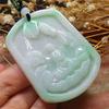 Certified Green Natural A Jade Jadeite Pendant No Face Buddha God  704045 view 4