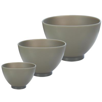 APPEARUS 3-Piece Silicone Face Mask Mixing Bowl Set  Professional Spa Facial Mask Mixing Tool  Flexible, Odor-Free, Microwavable & Dishwasher Safe  Ideal for Skincare & DIY Beauty (Dark Gray)