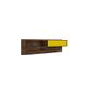 Manhattan Comfort Astor Modern Living Room Floating Entertainment Center with Media Shelves, 70.86", Rustic Brown/Yellow view 3