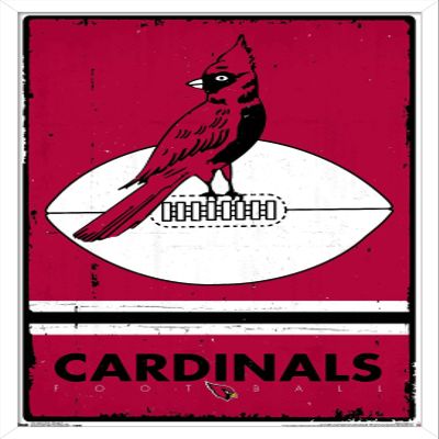 Trends International NFL Arizona Cardinals - Retro Logo 15 Wall Poster, 34L x 22.4W, White Framed Version