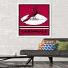 Trends International NFL Arizona Cardinals - Retro Logo 15 Wall Poster, 34L x 22.4W, White Framed Version view 2