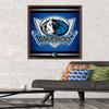 Trends International NBA Dallas Mavericks - Logo 14 Wall Poster, 22.375" x 34", Mahogany Framed Version view 2