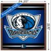 Trends International NBA Dallas Mavericks - Logo 14 Wall Poster, 22.375" x 34", Mahogany Framed Version view 3