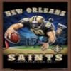 Trends International NFL New Orleans Saints - End Zone 17 Wall Poster, 22.375" x 34", Mahogany Framed Version view 1