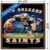 Trends International NFL New Orleans Saints - End Zone 17 Wall Poster, 22.375" x 34", Mahogany Framed Version view 3