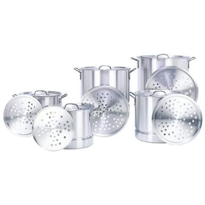 StarCrafts 92355 Aluminum Steamer Stockpot Set44; 15 Piece