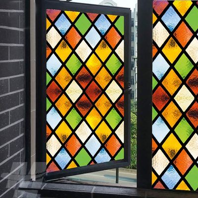 XXRBB Frosted Stained Glass Window Film,Bathroom Sticker Opaque Privacy Self-Adhesive Glass Film,for Livingroom Kitchen Rental Apartment,70x800cm(28x315inch)