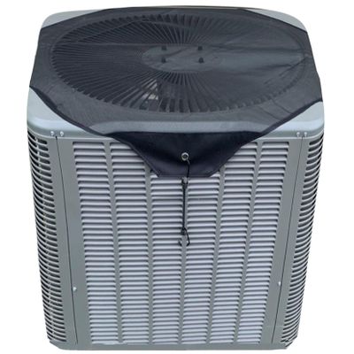 Air Conditioner Covers for Outside Units Central Ac Cover Leaf Guard Heavy Duty Mesh AC Defender for Outdoor Square Units, All Season Black (28 X 28 Inch)