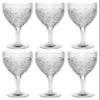 Barski Goblet - Wine Glass - Water Glass - Crystal - Set of 6 Stemmed Glasses - Glass is designed With Raindrop Design - 12 oz Made in Europe - view 1