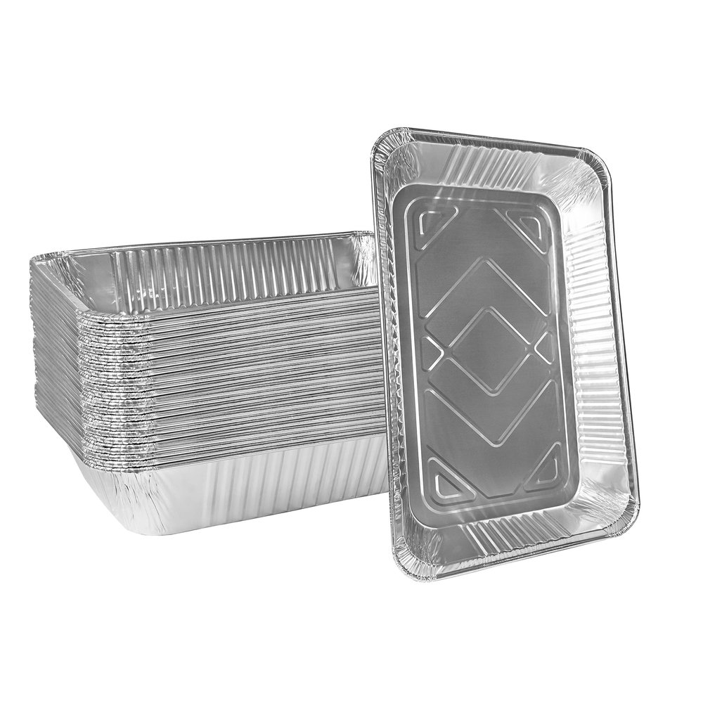 [200 Pack] 9 x 13 Disposable Aluminum Foil Steam Table Deep Pans - Half Size Baker's Choice Great for Roasting, Potluck, Reheating, Catering, Party, BBQ, Baking by EcoQuality