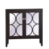 Elegant Decor 36 inch Mirrored Cabinet in Dark Walnut view 1