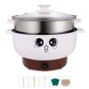 4-IN-1 Multifunction Electric Cooker Skillet Grill Pot Wok Electric Hot Pot for Noodles Cook Rice Fried Stew Soup Steamed Fish Boiled Egg Small Non-stick (2.3L, with Lid and Steamer) view 1