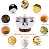 4-IN-1 Multifunction Electric Cooker Skillet Grill Pot Wok Electric Hot Pot for Noodles Cook Rice Fried Stew Soup Steamed Fish Boiled Egg Small Non-stick (2.3L, with Lid and Steamer) view 2