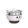 4-IN-1 Multifunction Electric Cooker Skillet Grill Pot Wok Electric Hot Pot for Noodles Cook Rice Fried Stew Soup Steamed Fish Boiled Egg Small Non-stick (2.3L, with Lid and Steamer) view 4