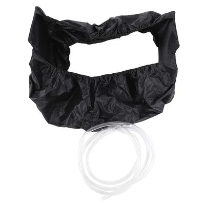 TOPINCN Air Conditioning Bag Water Pipes Black Double Waterproofing Wall-Hanging Reusable Dust Washing Cover for Home Office Black