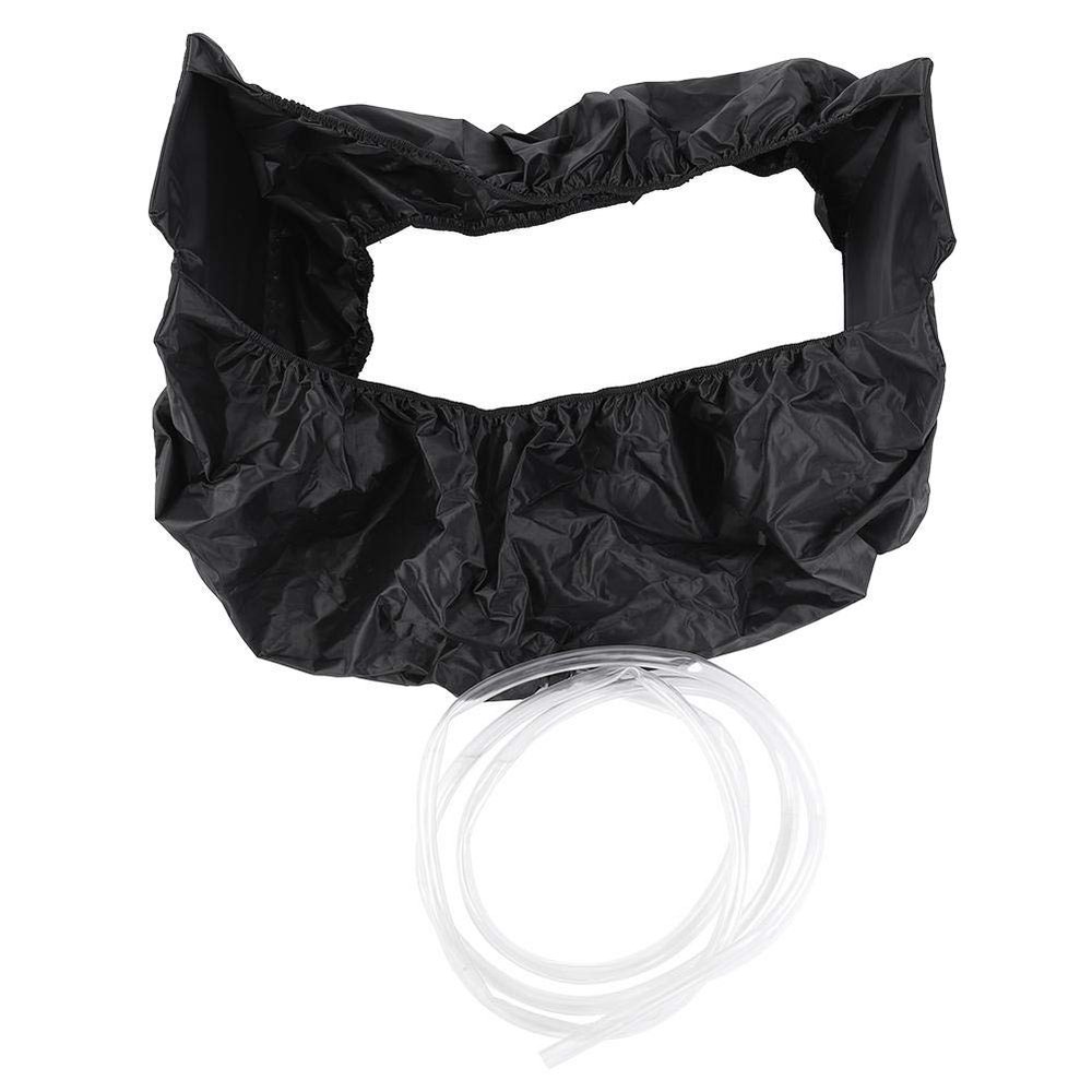 TOPINCN Air Conditioning Bag Water Pipes Black Double Waterproofing Wall-Hanging Reusable Dust Washing Cover for Home Office Black
