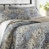 Stone Cottage - Queen Quilt Set, Reversible Cotton Bedding with Matching Shams, Ideal Bedding Set (Arell Blue, Queen) view 3