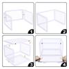 K.T.Z Magnetic Side Open Transparent Plastic Storage Shoe Box Stackable Foldable Storage Shoe Box Sneaker Storage Box Clear Plastic Shoe Boxes Size:14.2X11X8.7 Inch (D Style Transparent, 6 PCS) view 3