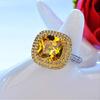 Bansriracha uxury Jewelry 925 Sterling Silver Cushion Shape Handmade 5A Yellow&White Cubic Zirconia Pave Wedding Women Ring Gift (11) view 3