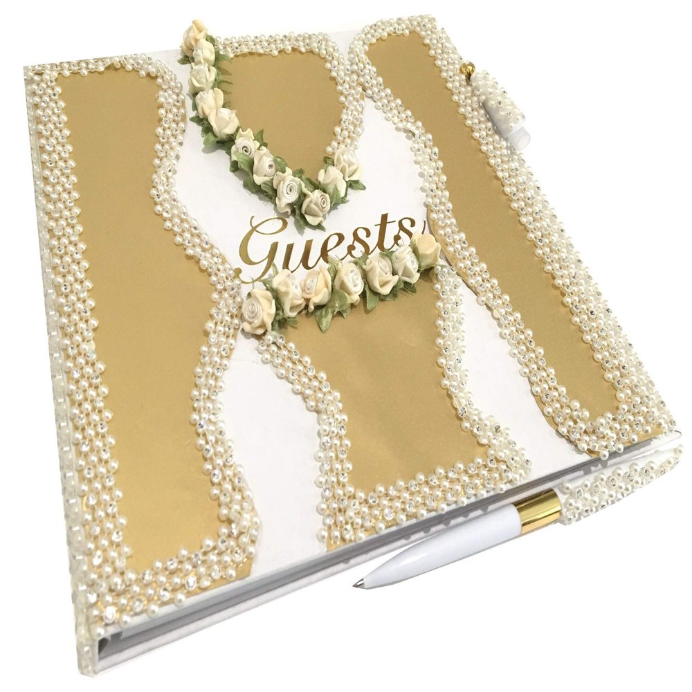 White Pearl Guest Book all Occasions Birthday Sweet 16 Wedding