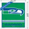NFL Seattle Seahawks - Retro Logo 15 Wall Poster, 34L" x 22.4W", White Framed Version view 3