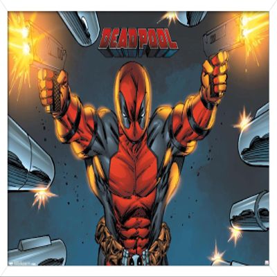 Trends International Marvel Comics - Deadpool - Target Wall Poster, 22.375" x 34", White Framed Version