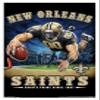 Trends International NFL New Orleans Saints - End Zone 17 Wall Poster, 22.375" x 34", White Framed Version view 1
