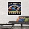 Trends International NFL New Orleans Saints - End Zone 17 Wall Poster, 22.375" x 34", White Framed Version view 2