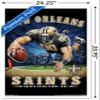 Trends International NFL New Orleans Saints - End Zone 17 Wall Poster, 22.375" x 34", White Framed Version view 3