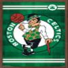 Trends International NBA Boston Celtics - Logo 14 Wall Poster, 22.375" x 34", Mahogany Framed Version view 1