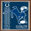 Trends International NFL Indianapolis Colts - Retro Logo 14 Wall Poster, 22.375" x 34", Mahogany Framed Version view 1